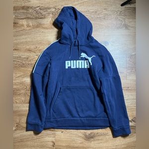 Puma Blue Logo Hoodie Size S